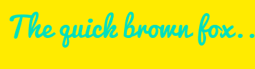Image with Font Color 00E0BC and Background Color FFEB00
